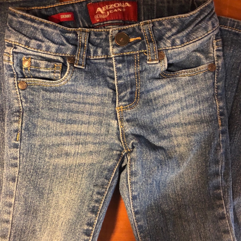 Arizona embellished girls jeans size 7 skinny